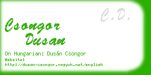 csongor dusan business card